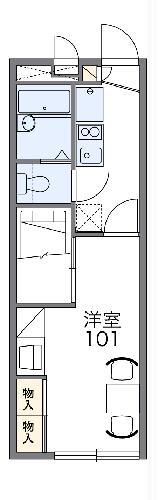 レオパレスBLUE TREE(1K/2階)の間取り写真