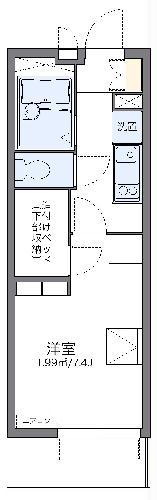 レオパレスとねねっと(1K/4階)の間取り写真