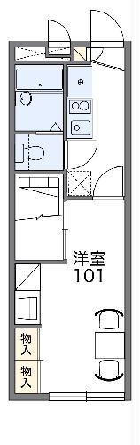 レオパレス横落(1K/1階)の間取り写真
