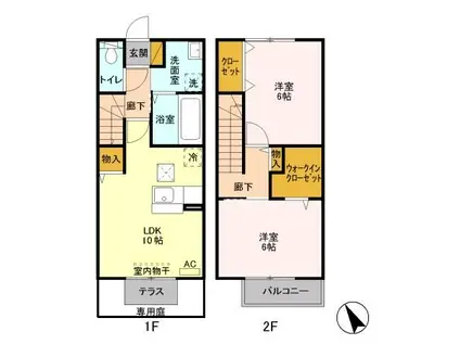 ラフィネコート A(2LDK)の間取り写真