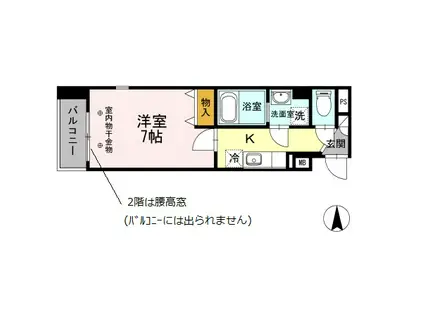 M HOUSE Ⅰ(1K/2階)の間取り写真