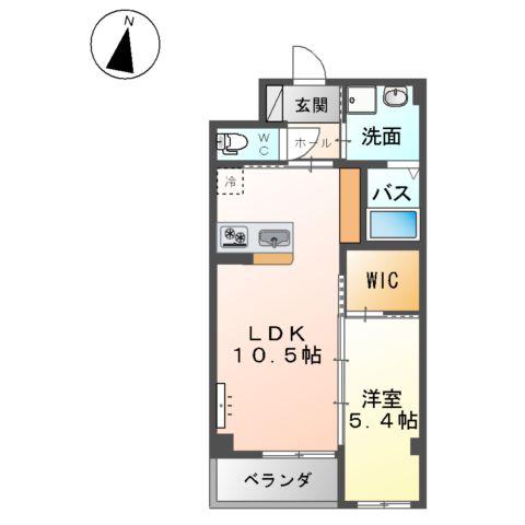 ジェントリーハイムⅡ(1LDK/1階)の間取り写真