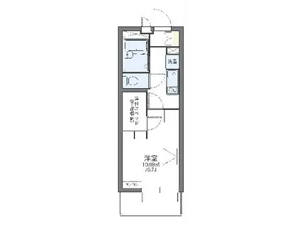 レオパレス伊勢吉(1K/4階)の間取り写真