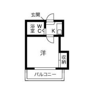 マイルストーン本陣II(1K/1階)の間取り写真