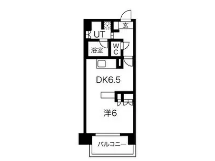 スパシエルクス西川口(1DK/4階)の間取り写真
