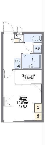 レオパレスアカンプリッシュ(1K/2階)の間取り写真
