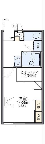 レオパレス足崎(1K/2階)の間取り写真
