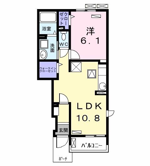 名古屋市東山線 中村公園駅 バス乗車時間:15分 東条バス停で下車 徒歩12分 2階建 築5年(1LDK/1階)の間取り写真
