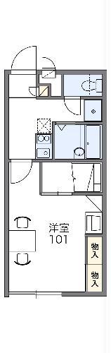 レオパレス八田(1K/2階)の間取り写真