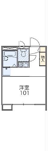 レオパレスエスペランサ(1K/1階)の間取り写真
