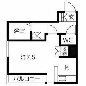 セトル南大通(1K/3階)の間取り写真