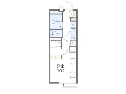 レオパレスSKY旭台(1K/3階)の間取り写真