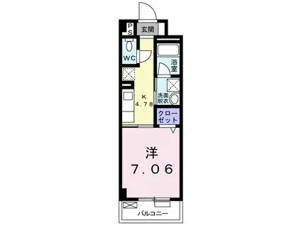 インテレクト(1K/1階)の間取り写真