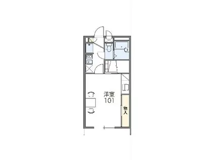 レオパレススカイA(1K/2階)の間取り写真