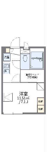 レオパレスキャラバン(1K/1階)の間取り写真