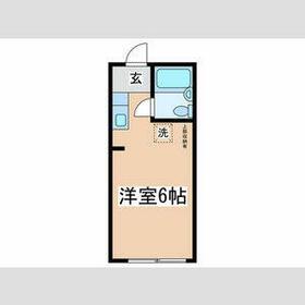 オークハイツ(ワンルーム/2階)の間取り写真
