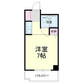 メイクスⅠ八幡(ワンルーム/3階)の間取り写真