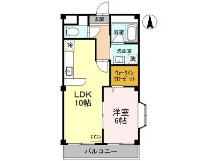 ポワールガーデン I(1LDK/1階)の間取り写真