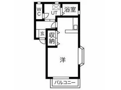サンピュアシオン(ワンルーム/1階)の間取り写真