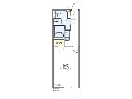 レオネクスト新城(1K/3階)の間取り写真