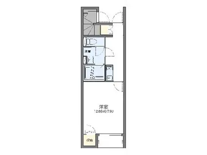 レオネクストサンファイン(1K/1階)の間取り写真