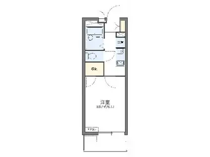 レオパレスファルケ(1K/3階)の間取り写真