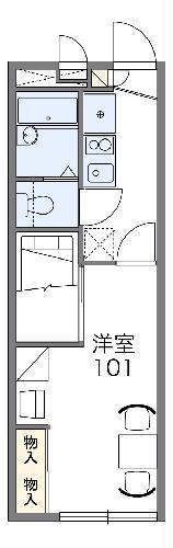 レオパレスのりくらⅠ(1K/1階)の間取り写真
