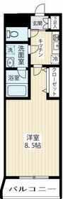 ARCOBALENO MUSASHIKOSUGIⅡ(1K/5階)の間取り写真