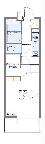 レオパレスNビレッジ南明大寺(1K/3階)の間取り写真