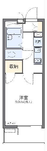 レオパレスエクセルケンFOUR(1K/3階)の間取り写真