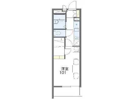 レオパレスバローネⅡ(1K/1階)の間取り写真