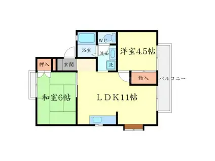 アメージングエステート1(2LDK/1階)の間取り写真