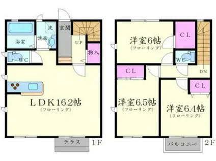 ラポール箕面(3LDK)の間取り写真