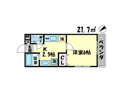 L&CスターハイツNO16(1K/3階)の間取り写真