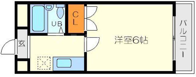 セントラルハイツ(1K/5階)の間取り写真