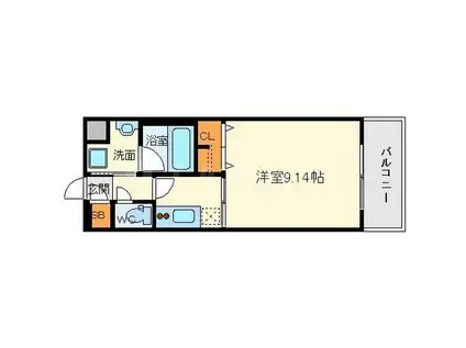 プレジオ江坂(1K/6階)の間取り写真