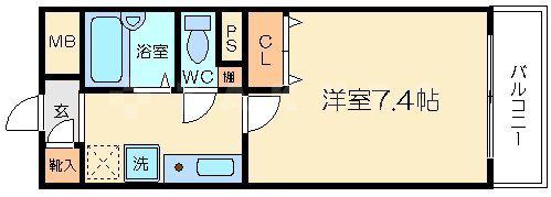 コージーコート新大阪(1K/2階)の間取り写真