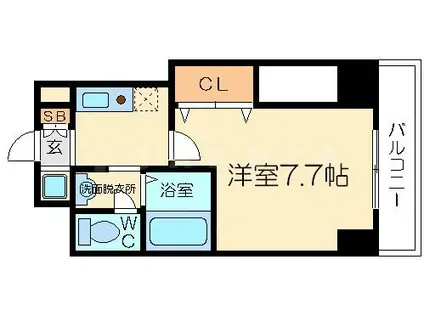 M・プラザ新大阪弐番館(1K/8階)の間取り写真