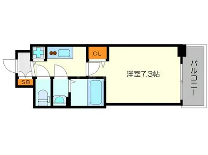 ディームス江坂(1K/3階)の間取り写真