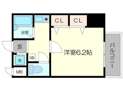 パラシオ塚本Ⅲ(1K/7階)の間取り写真