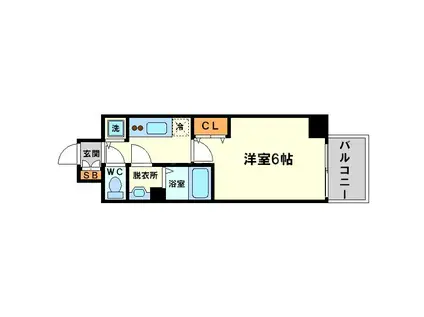 プレサンス新大阪コアシティ(1K/10階)の間取り写真