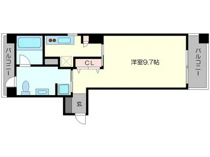 AQUA CORTE(1K/4階)の間取り写真