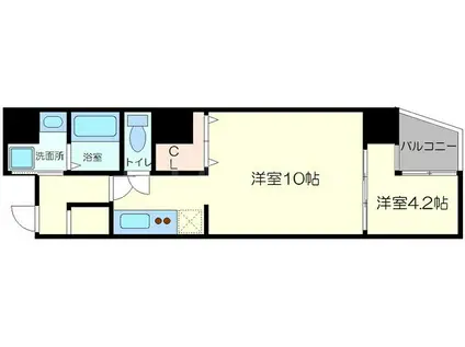 G-STYLE天満橋(1LDK/7階)の間取り写真