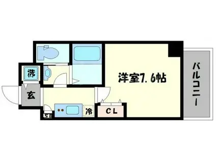 レジュールアッシュ難波MINAMI(1K/6階)の間取り写真