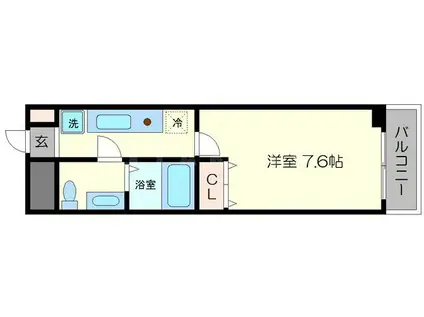 アーデン和泉町(1K/9階)の間取り写真