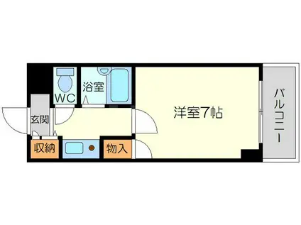 シャルム橋本Ⅲ(1K/3階)の間取り写真