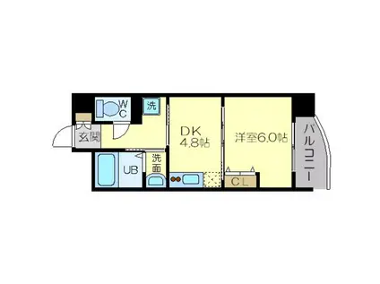 GRACE TM(1DK/9階)の間取り写真