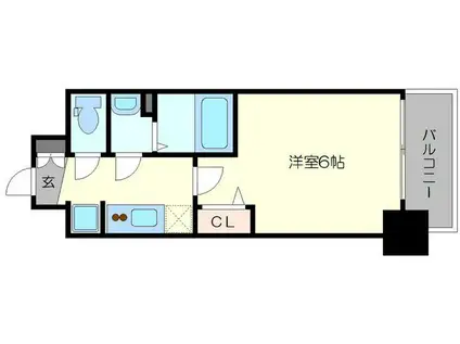 プレサンス新大阪ストリーム(1K/14階)の間取り写真
