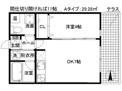 T.SHIZUKU(1DK/1階)の間取り写真