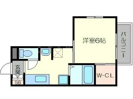 テラス240(1K/1階)の間取り写真